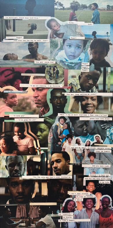 the blkqueer tradition | Mixed-media collage on canvas | 12x14"